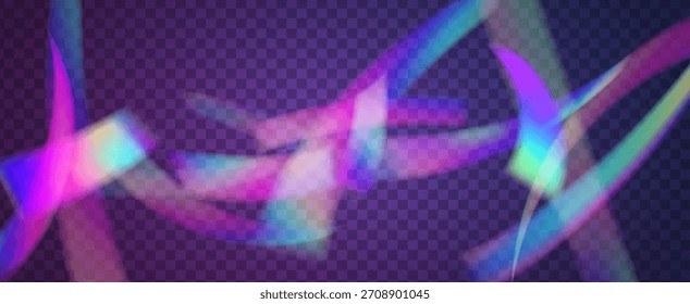 Prisma de fuga de luz de arco iris. Fondo de prisma iridiscente.  Abstractas Textura Desenfocada Con Un Filtrar De Refracción Y Un Sutil Color Aura. Efecto de fuga de luz de cristal.