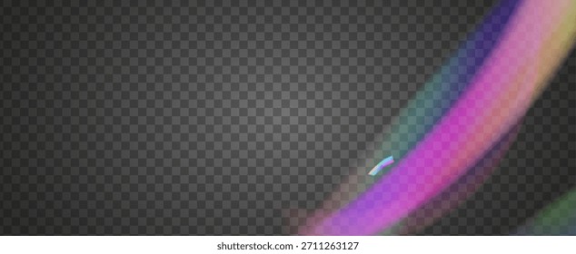 Prisma de fuga de luz de arco iris. Fondo de prisma iridiscente.  Textura Abstractas De Diamante Con Resplandor Transparente Y Resplandor De Lente Holográfica. Efecto de fuga de luz de cristal.