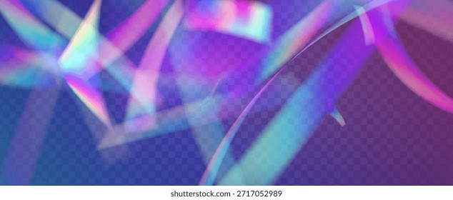 Rainbow Light Leak Prism. Iridescent Prism Background.  Bokeh Aura And Abstract Shine With Diamond Rays And Lens Refraction. Crystal  Light Leak Effect.