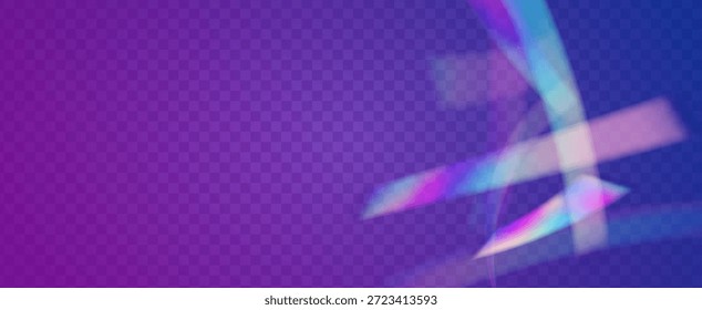 Arco-íris Light Leak Prism. Prism Iridescente.  Aurora De Gradiente Com Textura Mole, Raios De Luz Solar E Refração De Vidro. Efeito de vazamento de luz de cristal.