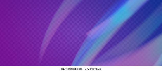 Arco-íris Light Leak Prism. Prism Iridescente.  A Lente Se Estende Em Uma Cobertura Holográfica Com Brilho Abstrato E Luz Solar. Efeito de vazamento de luz de cristal.
