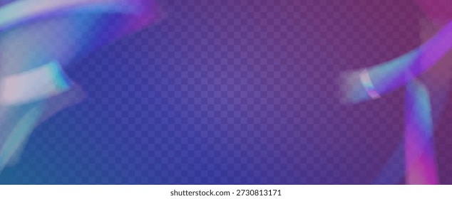 Prisma de fuga de luz de arco iris. Fondo de prisma iridiscente.  Bokeh Aura Y Brillo Abstractas Con Rayos De Diamantes Y Refracción De Lentes. Efecto de fuga de luz de cristal.