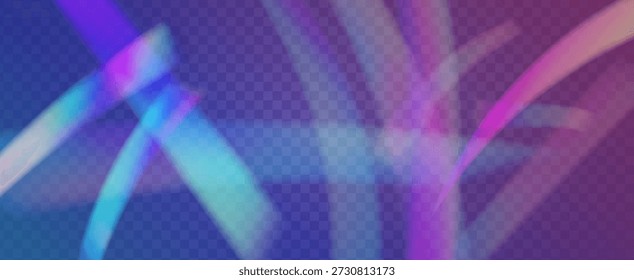 Prisma de fuga de luz de arco iris. Fondo de prisma iridiscente.  Brillo De Espectro Y Haz De Cámara Con Una Explosión De Color Y Brillo De Gema. Efecto de fuga de luz de cristal.