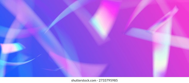 Rainbow Light Leak Prism. Iridescent Prism Background.  3d Bokeh With A Soft Aura, Refraction Glow, And Transparent Diamond. Crystal  Light Leak Effect.