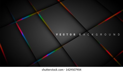 rainbow light line shadow dark grey luxury background
