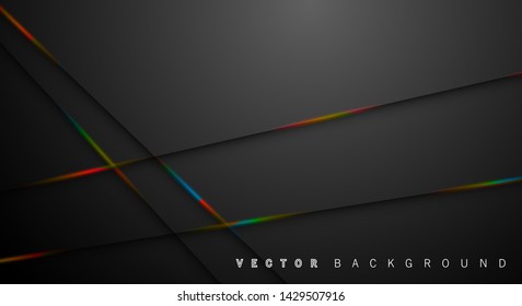 rainbow light line shadow dark grey luxury background