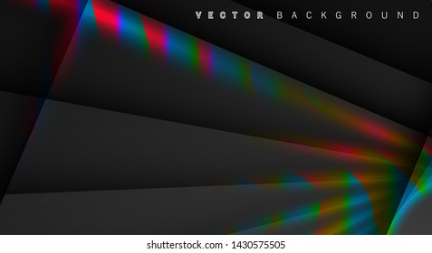 rainbow light line shadow dark grey luxury background