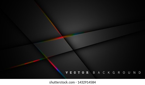 rainbow light line shadow dark grey luxury background