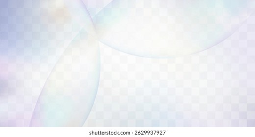 Rainbow light prism effect, transparent background. Hologram reflection, crystal flare leak shadow overlay. Vector illustration of abstract blurred