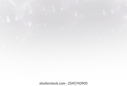 Rainbow light and white dust. The crystal shimmers with a rainbow effect. Background with bokeh light effect png. Gorgeous Christmas glowing dust background.