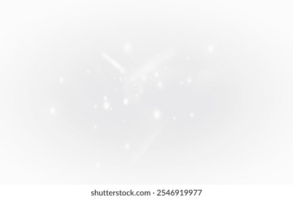 Arco-íris claro e pó branco. O cristal cintila com um efeito arco-íris. Plano de fundo com efeito bokeh png luz. Lindo Natal brilhante fundo de poeira.
