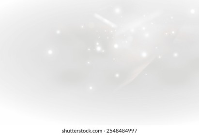 Rainbow light and white dust. The crystal shimmers with a rainbow effect. Background with bokeh light effect png. Gorgeous Christmas glowing dust background.