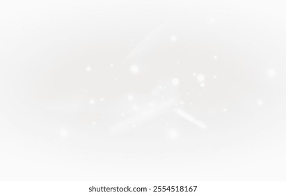 Rainbow light and white dust. The crystal shimmers with a rainbow effect. Background with bokeh light effect png. Gorgeous Christmas glowing dust background.