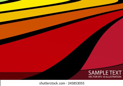 Rainbow lighted background striped illustration - Vector abstract shiny background  template