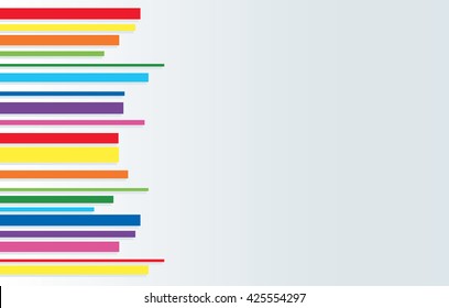 rainbow line abstract art background vector