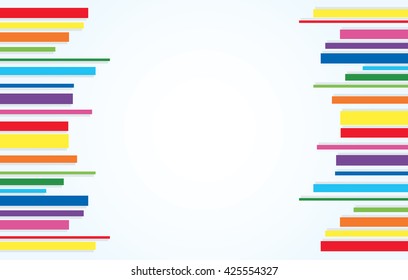 rainbow line abstract art background vector