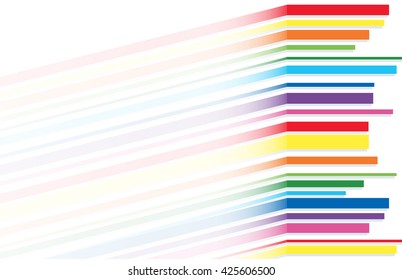 rainbow line abstract art background vector