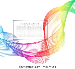 Rainbow line abstract pattern background,EPS10