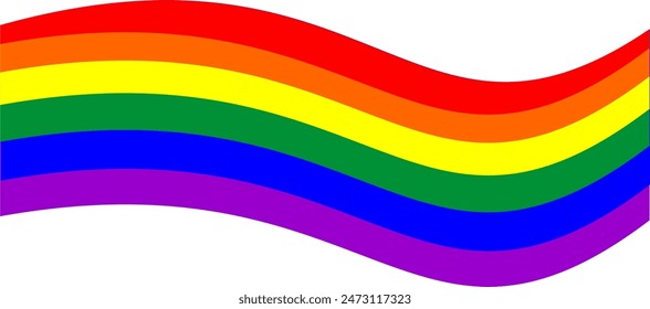 Rainbow line art background 7