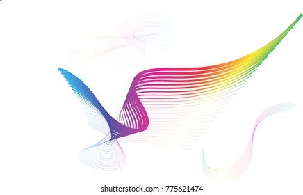 Rainbow line drawing abstract pattern backgrond,EPS10