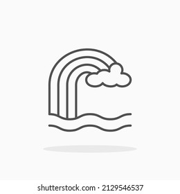 Rainbow line icon. Editable stroke and pixel perfect. Can be used for digital product, presentation, print design and more.