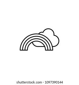 rainbow line icon. Element of camping icon for mobile concept and web apps. Thin line rainbow icon can be used for web and mobile