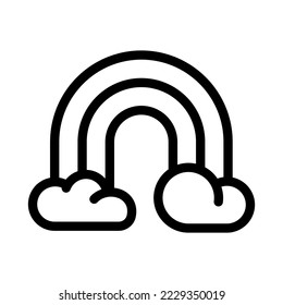 ilustración de icono de línea arco iris vectorial