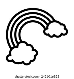 rainbow line icon. Perfect for graphic design, mobile, UI, and web masterpieces