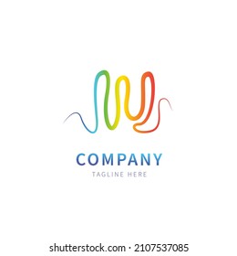 Rainbow-Logo, Vektorgrafik minimalistisch