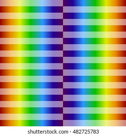 Rainbow line vector seamless pattern.