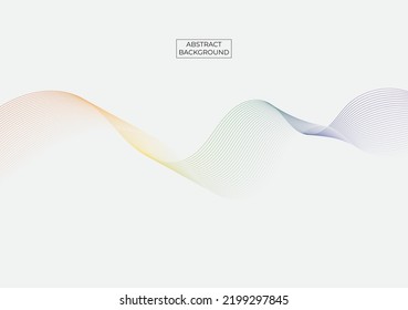 rainbow line waves abstract background