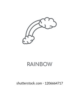 Rainbow linear icon. Rainbow concept stroke symbol design. Thin graphic elements vector illustration, outline pattern on a white background, eps 10.