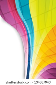 Rainbow lines - abstract background. Vector illustration