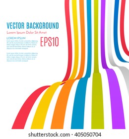 Rainbow Lines Background. Colorful Vector Background. Vector illustration for your business presentations.