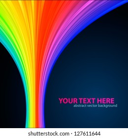 Rainbow Lines Background. Vector illustration for your business presentations.