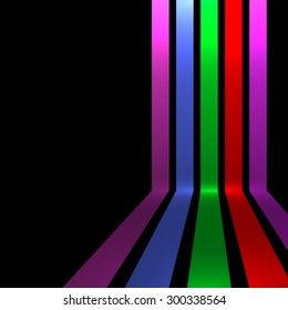 Rainbow Lines Background. Vector illustration for your business presentations