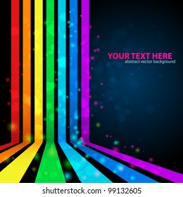 Rainbow Lines Background. Vector illustration for your business presentations.