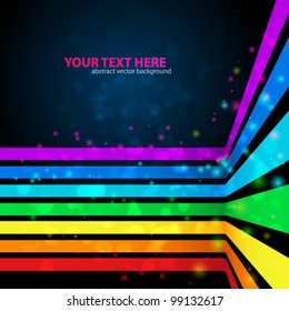 Rainbow Lines Background. Vector illustration for your business presentations.