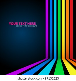 Rainbow Lines Background. Vector illustration for your business presentations.