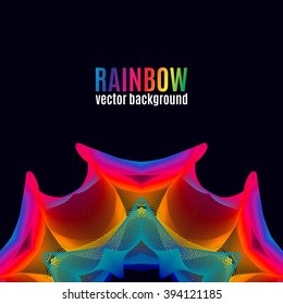Rainbow Lines vector background. Abstract colorful illustration for your business 