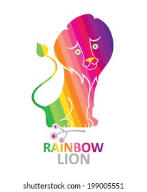 Rainbow lion.