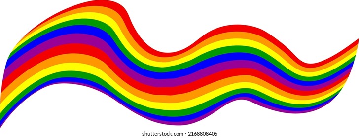 Rainbow liquify wave. Pride flag. Symbol of the LGBT community. Lesbian, gay and transgender. Gender identity.