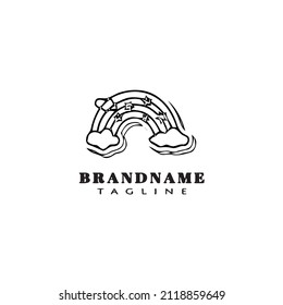 rainbow logo cartoon icon modern vector illustration