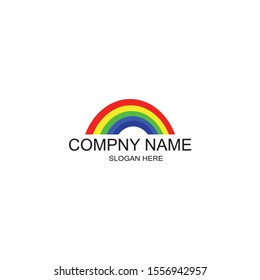 rainbow logo design vector illustration
