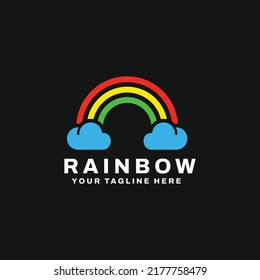 Rainbow logo design vector illustration
