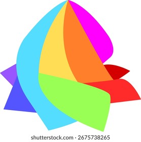 rainbow logo design vector illustration