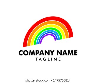 Rainbow Logo Design Vector Template Stock Vector (Royalty Free ...