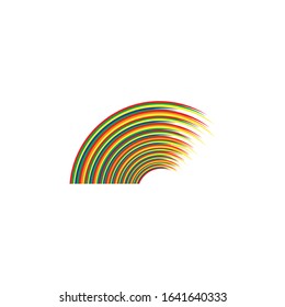 Rainbow logo design vector template

