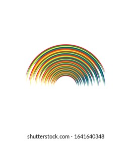 Rainbow logo design vector template
