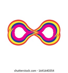 Rainbow logo design vector template
